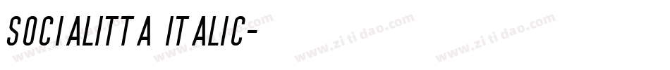 Socialitta Italic字体转换